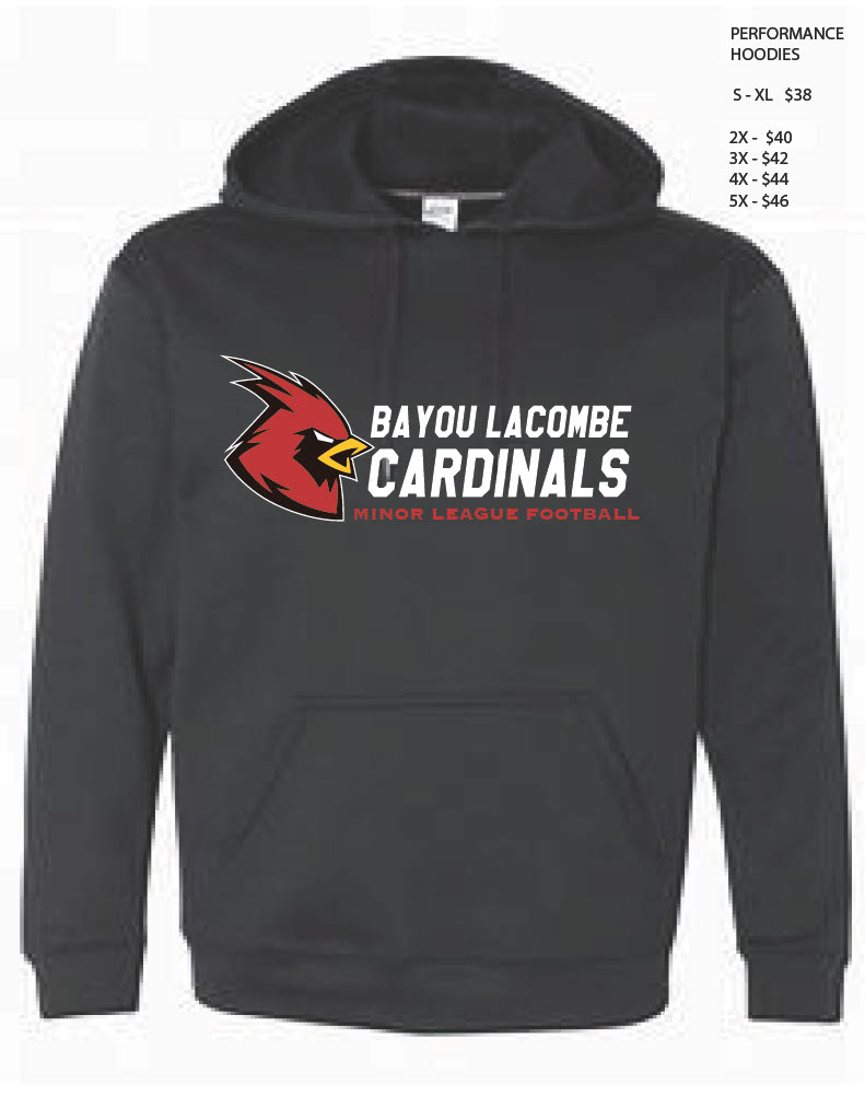 Performance Hoody in Black with Horizontal Logo