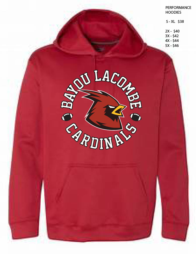 Performance Hoody in Red with Circle Logo