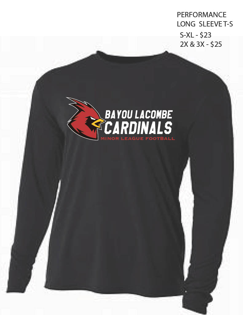 Performance Long Sleeve in Black with Horizontal Logo