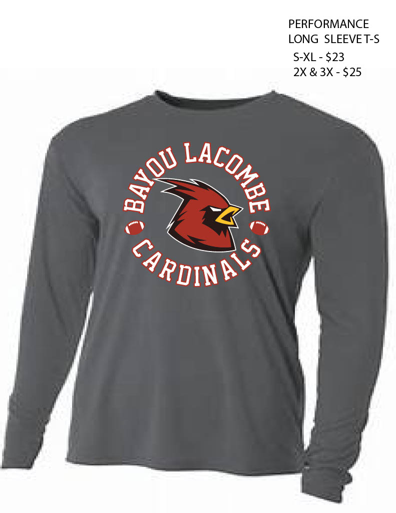 Performance Long Sleeve in Gray with Circle Logo