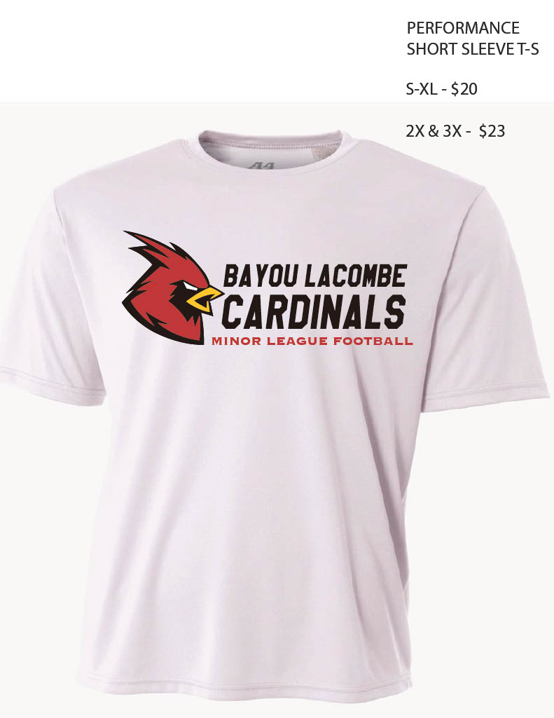 Performance Short Sleeve in White with Horizontal Logo